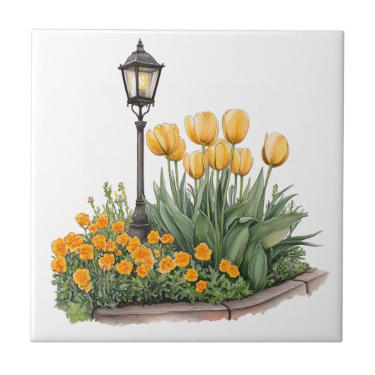 Italienischer Frühling Clipart Fliese (Vorderseite)