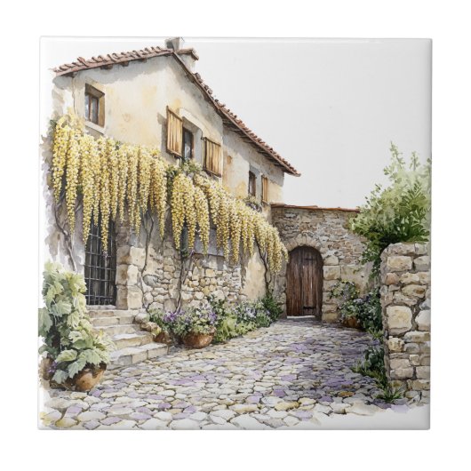 Italienischer Frühling Clipart Fliese (Vorderseite)