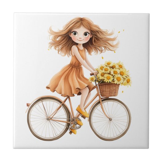 Italienischer Frühling Clipart Fliese (Vorderseite)