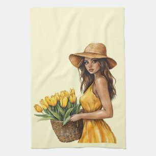 Italienischer Frühling Clipart Geschirrtuch