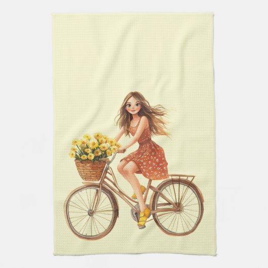 Italienischer Frühling Clipart Geschirrtuch (Vertikal)