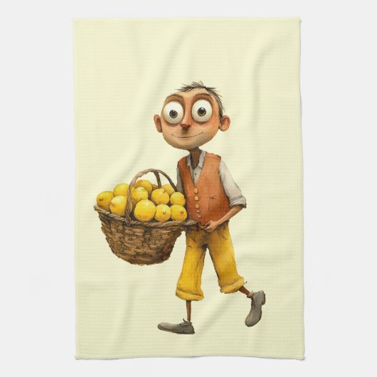 Italienischer Frühling Clipart Geschirrtuch (Vertikal)