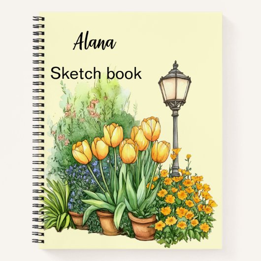 Italienischer Frühling Clipart Notizblock (Vorderseite)