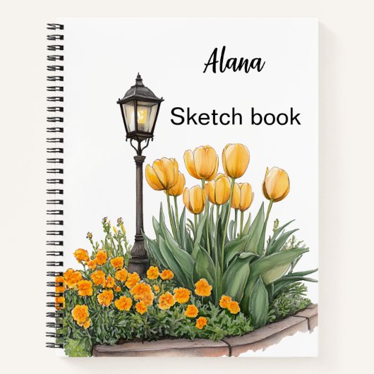 Italienischer Frühling Clipart Notizblock (Vorderseite)