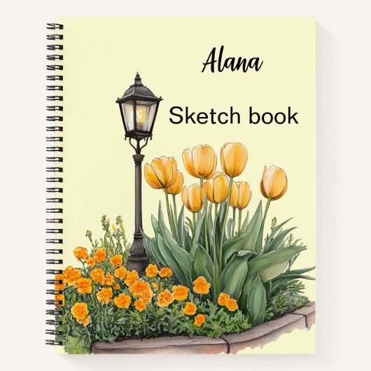 Italienischer Frühling Clipart Notizblock (Vorderseite)