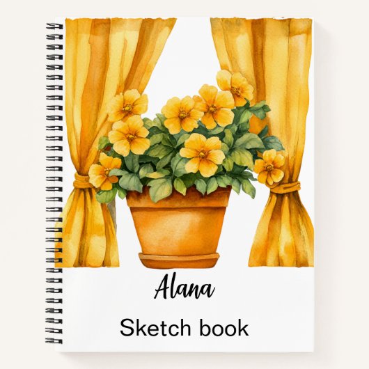 Italienischer Frühling Clipart Notizblock (Vorderseite)