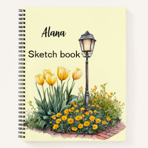 Italienischer Frühling Clipart Notizblock