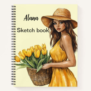 Italienischer Frühling Clipart Notizblock