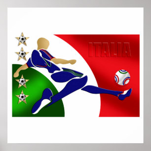 Italienischer Fußballspieler Mens Athlete Football Poster
