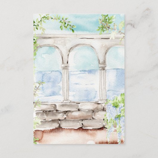 Italienischer Garten | Angaben zum Hochzeitgast Begleitkarte (Rückseite)