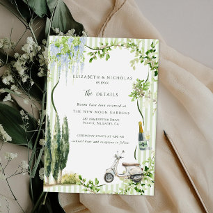 Italienischer Garten   Angaben zum Hochzeitgast Begleitkarte