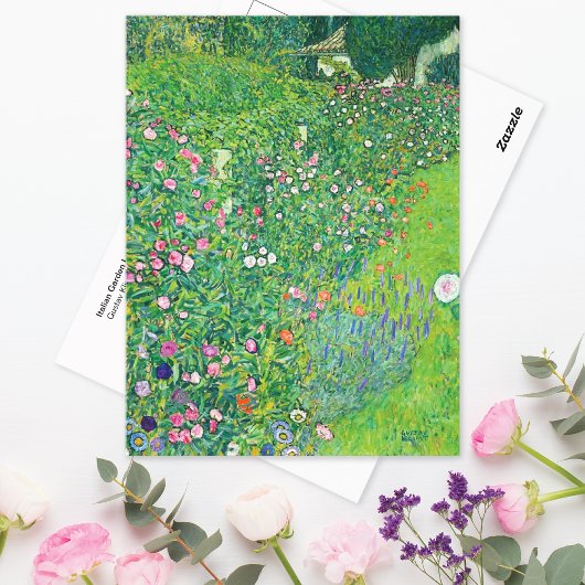 Italienischer Garten Landschaft Gustav Klimt Postkarte
