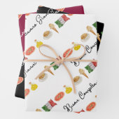 Italienischer Glückwunsch zum Geburtstag , Buon Co Geschenkpapier Set (Beispiel)