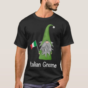 Italienischer Gnom mit der Flagge Italiens T-Shirt