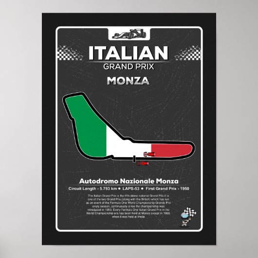 Italienischer GP-Plakat Poster (Vorne)