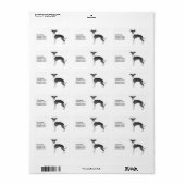 Italienischer Grauhound mit individuellem Text Adressaufkleber (Vorne)