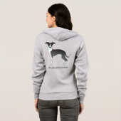 Italienischer Grauhound mit individuellem Text Hoodie (Schwarz voll)