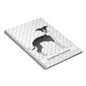 Italienischer Grauhound mit individuellem Text Notizblock (Rechte Seite)