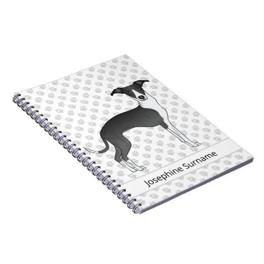 Italienischer Grauhound mit individuellem Text Notizblock (Rechte Seite)