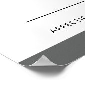 Italienischer Grauhound mit individuellem Text Poster (Ecke)