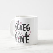 Italienischer Grauhund Hundebesitzer Weinliebhaber Kaffeetasse (Vorderseite Links)