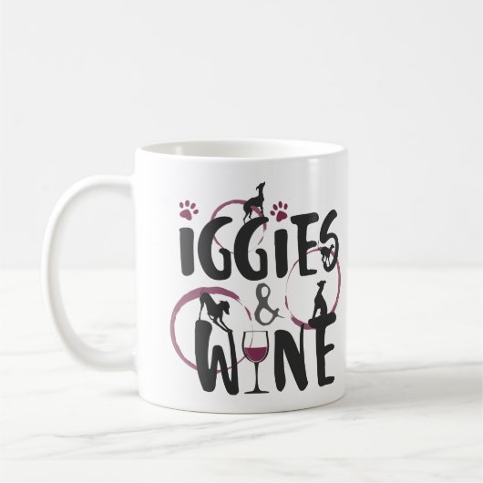 Italienischer Grauhund Hundebesitzer Weinliebhaber Kaffeetasse (Links)