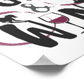 Italienischer Grauhund Hundebesitzer Weinliebhaber Poster (Ecke)