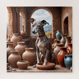 Italienischer Grauhund im Töpferraum Puzzle
