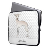 Italienischer Grauhund Niedlich mit Individuelle N Laptopschutzhülle (Vorderseite Links)