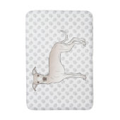 Italienischer Grauhund Niedlich mit Paw-Muster Badematte (Vorderseite Vertikal)