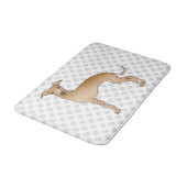 Italienischer Grauhund Niedlicher Hund mit Muster  Badematte (Schrägansicht)