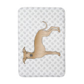 Italienischer Grauhund Niedlicher Hund mit Muster  Badematte (Vorderseite Vertikal)