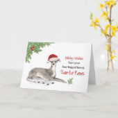 Italienischer Grauhund Weihnachten Von Hund in Fun Karte (Gelbe Blume)