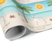 Italienischer Grauschwund im Tropical Summer Beach Geschenkpapier (Rolleneckpunkt)