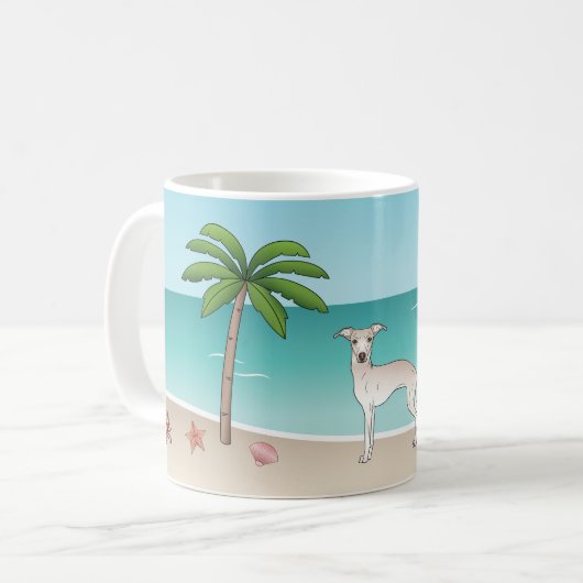 Italienischer Grauschwund im Tropical Summer Beach Kaffeetasse (Vorderseite Links)