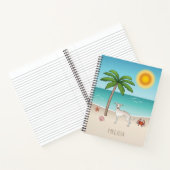 Italienischer Grauschwund im Tropical Summer Beach Notizblock (Innenseite)