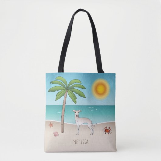 Italienischer Grauschwund im Tropical Summer Beach Tasche (Vorderseite)