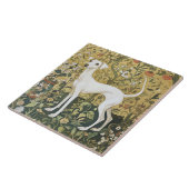 Italienischer Grauthund oder Hippet in einem Vinta Fliese (Seite)