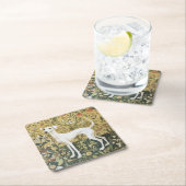 Italienischer Grauthund oder Hippet in einem Vinta Rechteckiger Pappuntersetzer (Vor Ort)