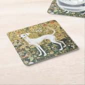 Italienischer Grauthund oder Hippet in einem Vinta Rechteckiger Pappuntersetzer (angewinkelt)