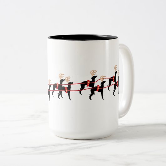 Italienischer Greyhound Christmas Hund Tasse Cup (VorderseiteRechts)