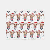 Italienischer Greyhound Dog Breen Weihnachten Fleecedecke (Vorderseite (Horizontal))