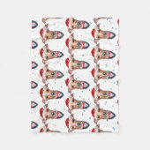 Italienischer Greyhound Dog Breen Weihnachten Fleecedecke (Vorderseite)