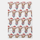 Italienischer Greyhound Dog Breen Weihnachten Geschirrtuch (Vertikal)