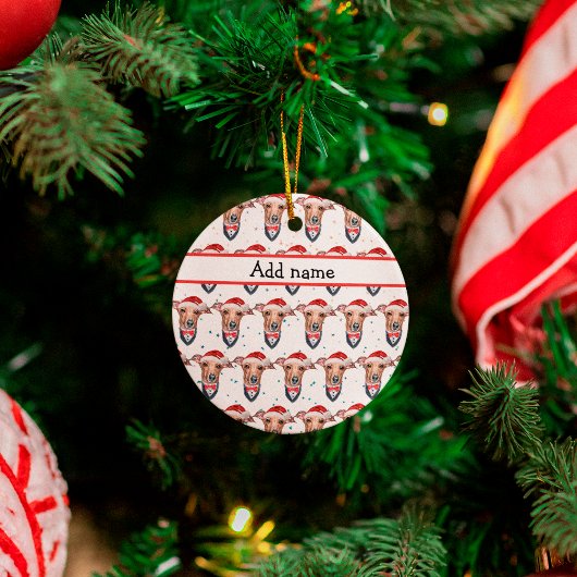 Italienischer Greyhound Dog Breen Weihnachten Keramik Ornament