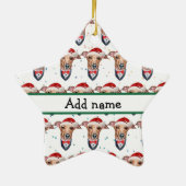 Italienischer Greyhound Dog Breen Weihnachten Keramik Ornament (Hinten)