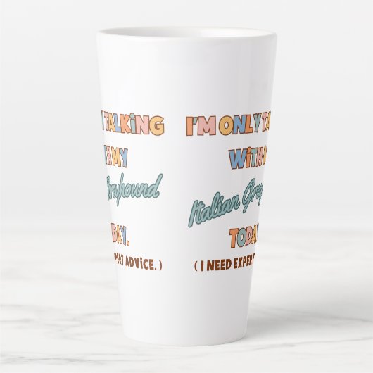 Italienischer Greyhound Drink Cup oder Tasse (Vorderseite)