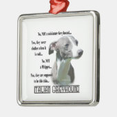 Italienischer Greyhound FAQ-Schlüsselanhänger Ornament Aus Metall (Links)