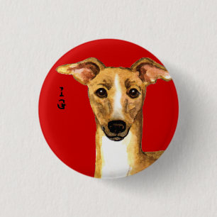Italienischer Greyhound-Farbblock Button