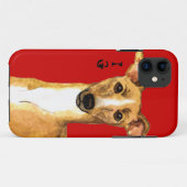 Italienischer Greyhound-Farbblock Case-Mate iPhone Hülle (Rückseite (Horizontal))